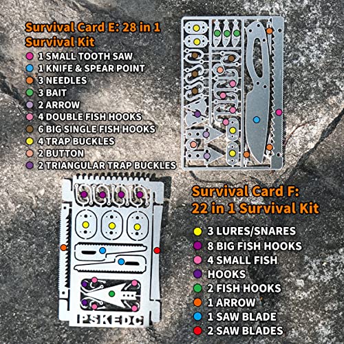 PSKOOK Survival Multitool Card Emergency Camping Tool EDC Kit in Your