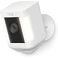 Ring Spotlight Cam Plus, Battery | Two-Way Talk, Colour Night Vision, and Security Siren (2022 release) - White