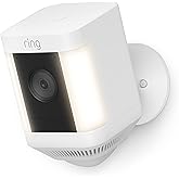 Ring Spotlight Cam Plus, Battery | Two-Way Talk, Colour Night Vision, and Security Siren (2022 release) - White