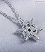 Women Girls Jewelry Elsa Frozen Snowflake Sterling Silver Necklace With Blue Pendant