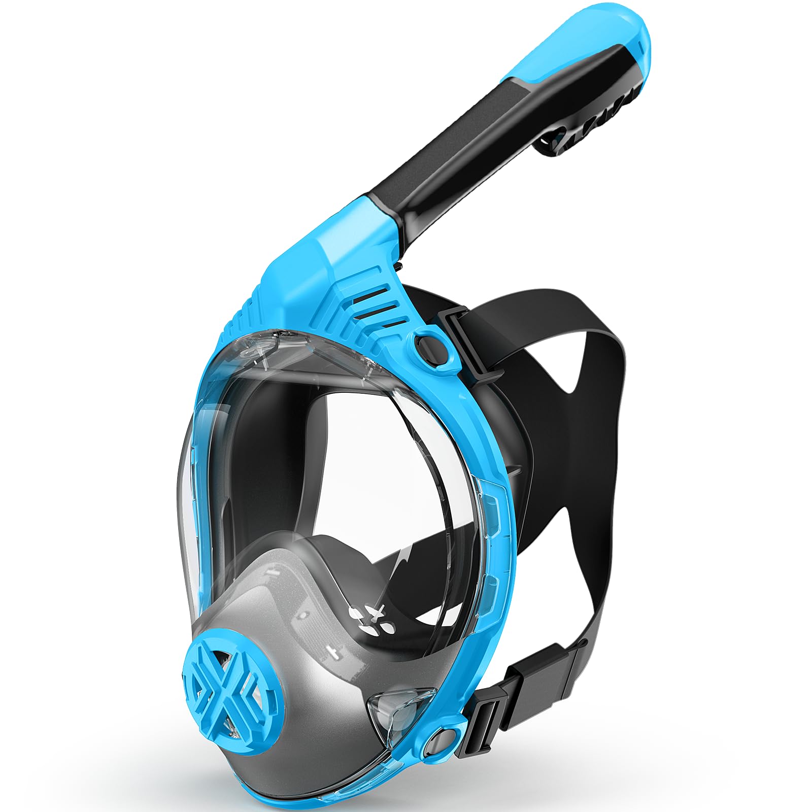 Full Face Snorkel Mask- Snorkeling Gear for Adults with Safe Dry Top ...