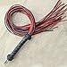 Ardour Crafts FL-045A Genuine Real Leather Flogger Red & Black Thick Leather 24 Tails Are 24’’ Long