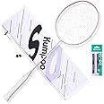 KUMPOO Professional Badminton Racket, Carbon Fiber Badminton Racket Set with Grip&Bag, Pro Badminton Racquet Lightweight for Beginner, Intermediate Players Outdoor Games Training