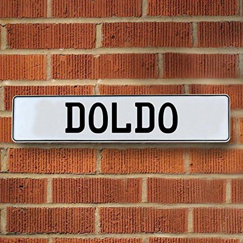 Vintage parts USA VPAY16215 Doldo White Stamped Aluminum Street Sign Mancave Wall Art