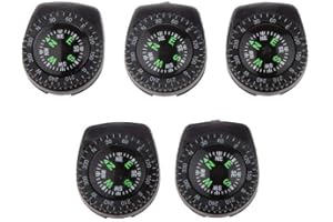 Mini Watch Strap Compass Portable Outdoor Survival Compass Outdoor Product for Survival Camping Hiking 5 Pcs Black Attractive
