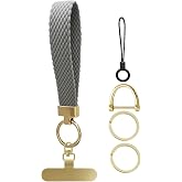 BuitBoll Wristlet Keychain, Stretchy Cute Key Chain with D Key Ring Woven Wrist Lanyard Key Strap for Women Girl Men