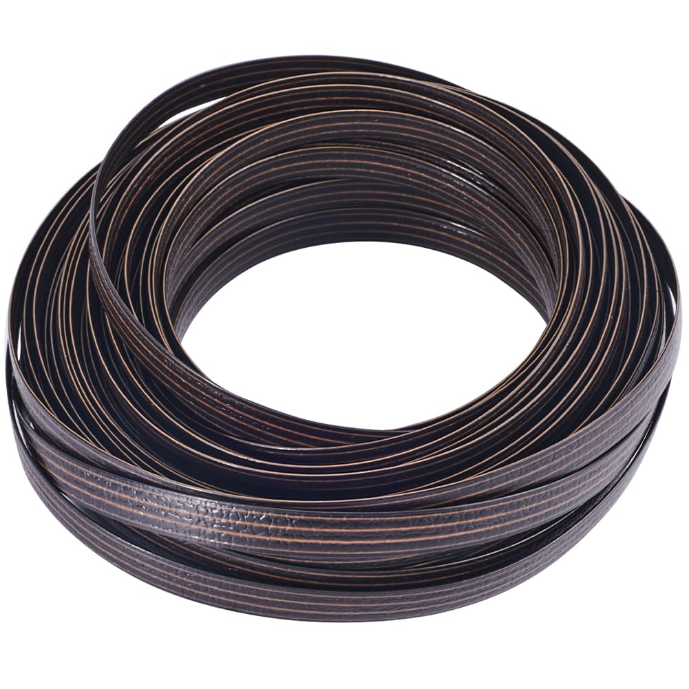 GORGECRAFT 10m Rattan Repair Kit Coffee Wicker Repair Material Plastic Rattan Wicker Roll Waterproof Rattan Fix Material for Garden Patio Furniture And Rattan Chair Sofa Storage Basket