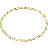 Gacimy Anklets for Women, 3.5MM 18K Gold Plated Women’s Mariner Anklet, 11 Inches