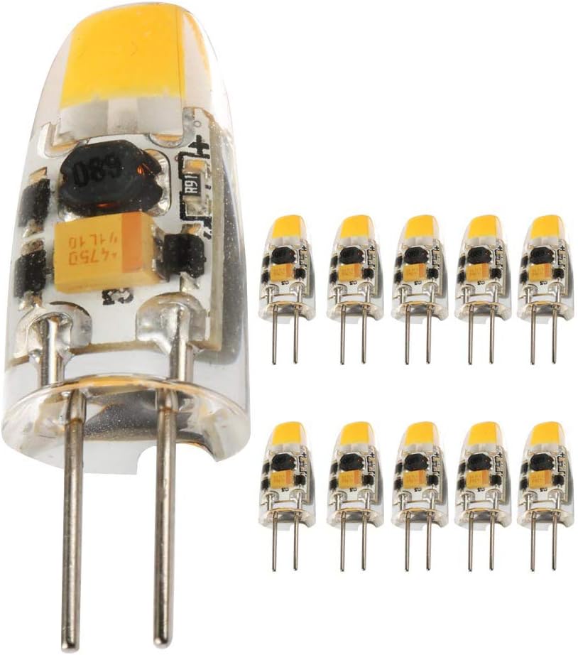G4 LED Bulb 1.5Watt led 12V 2700K Warm White Light, led Replacement for Halogen Bulb 20W 10Pack