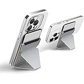 MOFT MagSafe Wallet Phone Stand Compatible for iPhone 16/15/14/13/12 Series Strong Magnetic,Vegan Leather Phone Card Holder with 3 Viewing Angles, Misty Cove