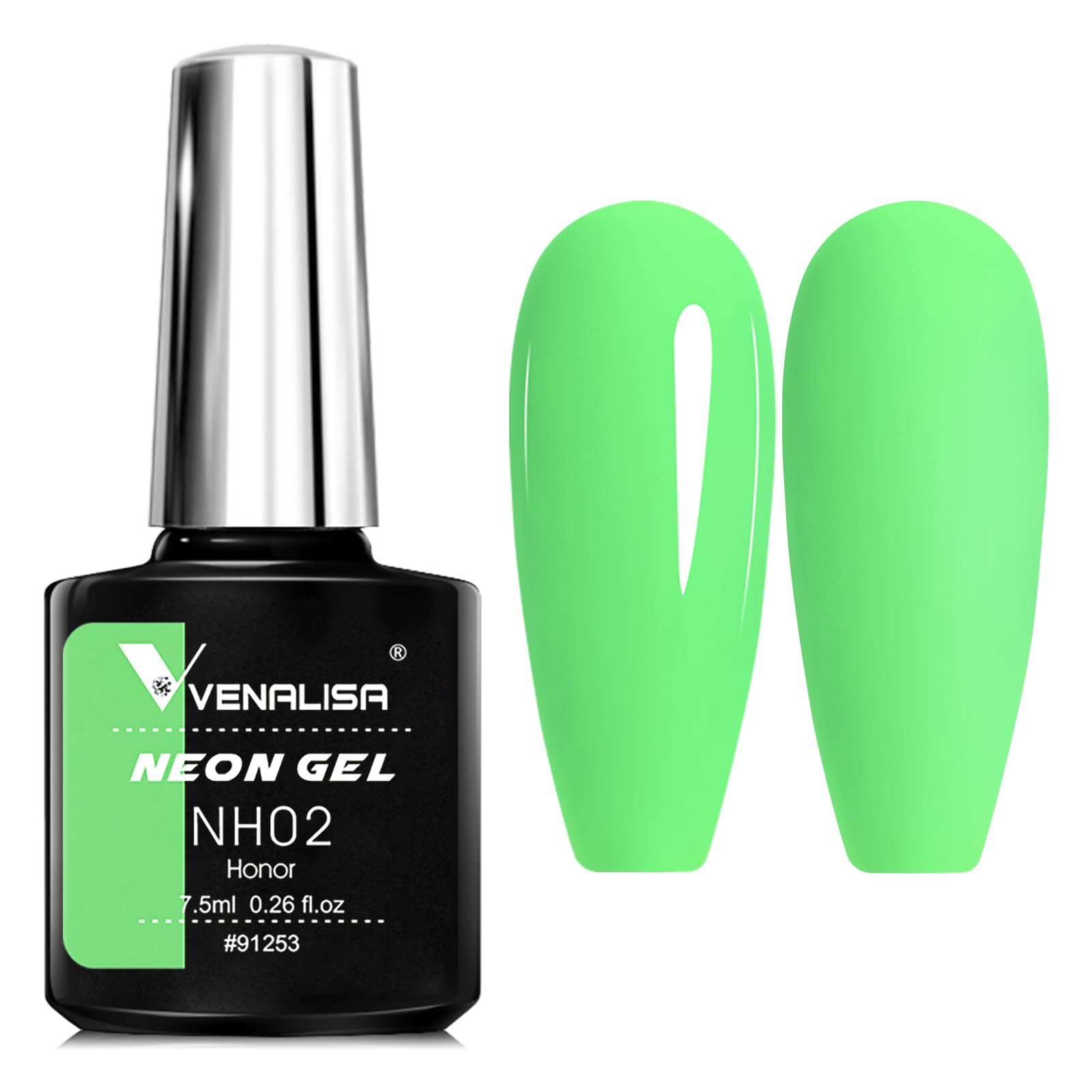 Venalisa 7.5ml Neon Light Green Color Nail Gel Polish For Nail Art Manicure Top Coat Soak Off Enamel UV Gel Varnish