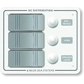 Blue Sea Systems 8274 Contura Water Resistant 12V DC Circuit Breaker Panel - White 3 Position