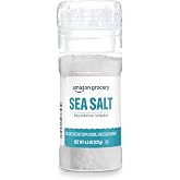 Amazon Grocery, Sea Salt, Adjustable Grinder, 4.5 oz (Previously Amazon Fresh, Packaging May Vary)