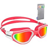 OMID Kids Swim Goggles, P2mini Polarized Swimming Goggles Comfortable for Age 6-14