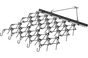VEVOR Drag Harrow, 4'x4' Heavy-Duty Chain Harrow with 69 Teeth, ATV UTV Tractor Attachments Field Drag Mat for Sod Prepping, 