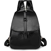 YANAER Mini Backpack for Women Convertible Sling Bag Small DaypackBlack | PU Leather Anti-theft Fashion Cute LightWeight 4-Way Carry for Work Travel Daily