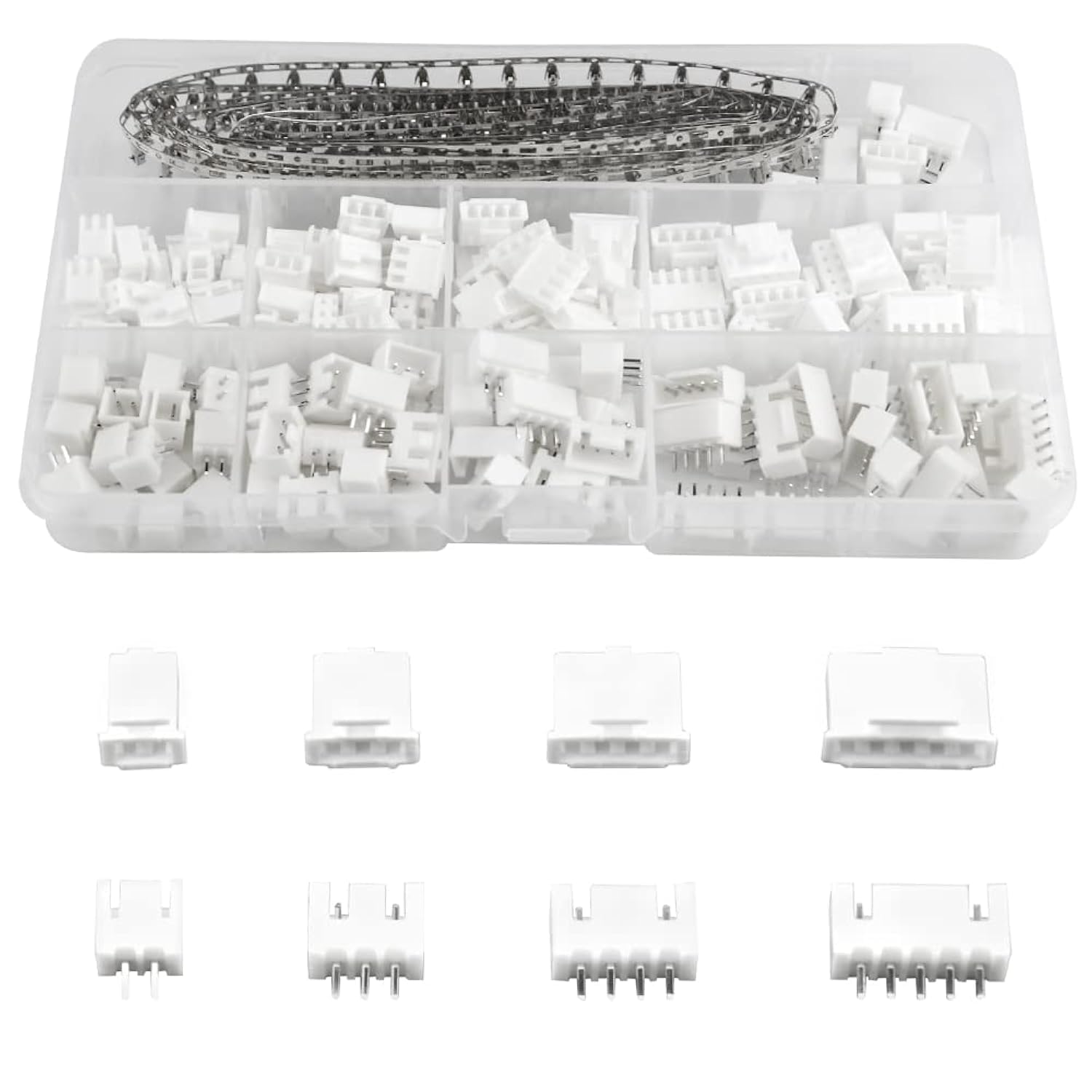 WMYCONGCONG 440 PCS 2.54mm 2 3 4 5 Pin Housing and Female Pin Header Terminal Connector Kit compatible with JST-XHP Connector(2 3 4 5 Pin)