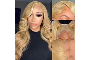 SFD Honey Blonde Lace Front Wig Human Hair 13x4 Wig For Women Honey Blonde Wig Human Hair HD Lace Free Part With Baby Hair 150% Density 27# Blonde Body Wave Wig 20 inch