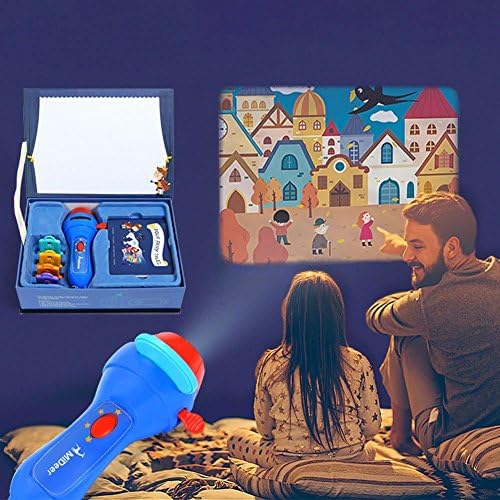 PROACC Upgraded Story Projection Torch, Larger Clearer Images Projector, Kids Flashlight Luminous Educational Toy Gift Toddler, Boys Girls