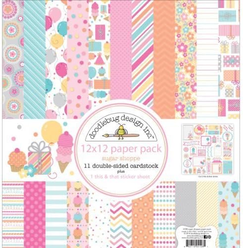 Doodlebug Sugar Shoppe Paper Pack, 12 by 12-Inch by DOODLEBUG