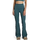 Colorfulkoala Women's Dreamlux High Waisted Flared Leggings with Zippered Pockets Wide Leg Yoga Pants 29.5" / 31.5" Inseam