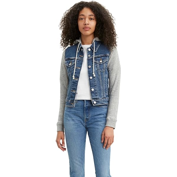 Levi's Women's New Hybrid Original Trucker Jackets, Indiglow, X