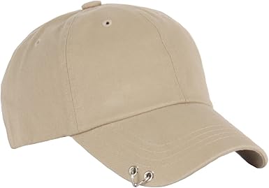 beige ball cap