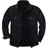 Men's Warm Sherpa Lined Fleece Plaid Flannel Shirt Jacket(All Sherpa Fleece Lined)