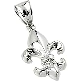 Claddagh Gold Religious Jewelry 925 Sterling Silver Fleur-de-Lis Charm Pendant