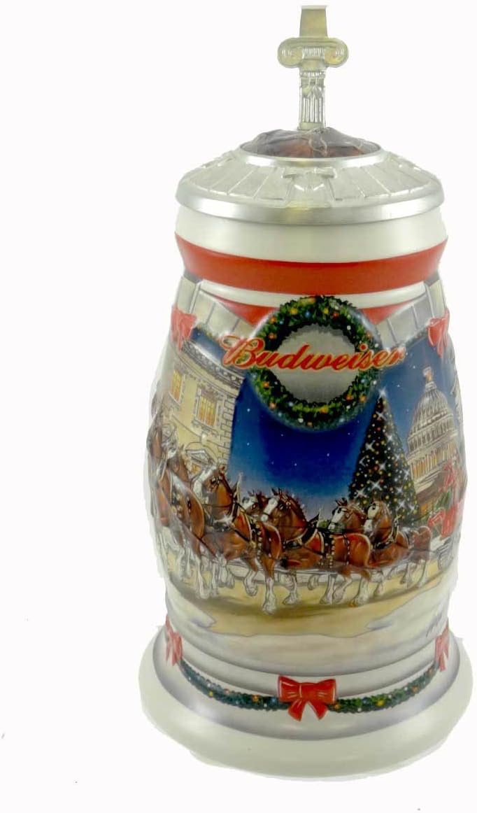 2022 Budweiser Christmas Stein AnheuserBusch HOLIDAY AT THE CAPITOL STEIN CS455SE Stein Budweiser