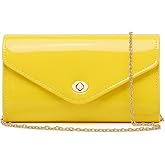 Patent Leather Envelope Clutch Womens Evening Handbag Stylish Shoulder Crossbody Bag for Dating Wedding Party Prom
