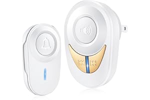 HOMATTER Wireless Doorbell: 1200ft Range, IP66 Waterproof, 3-5 Year Battery, 58 Chimes, 5-Level Volume- Easy Installation for