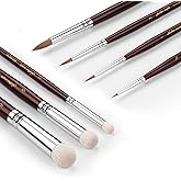 Kolinsky Sable Miniature Brushes Drybrushes Miniature Set 7 pcs Paint Brushes for Oil Acrylics Model#3,5,6