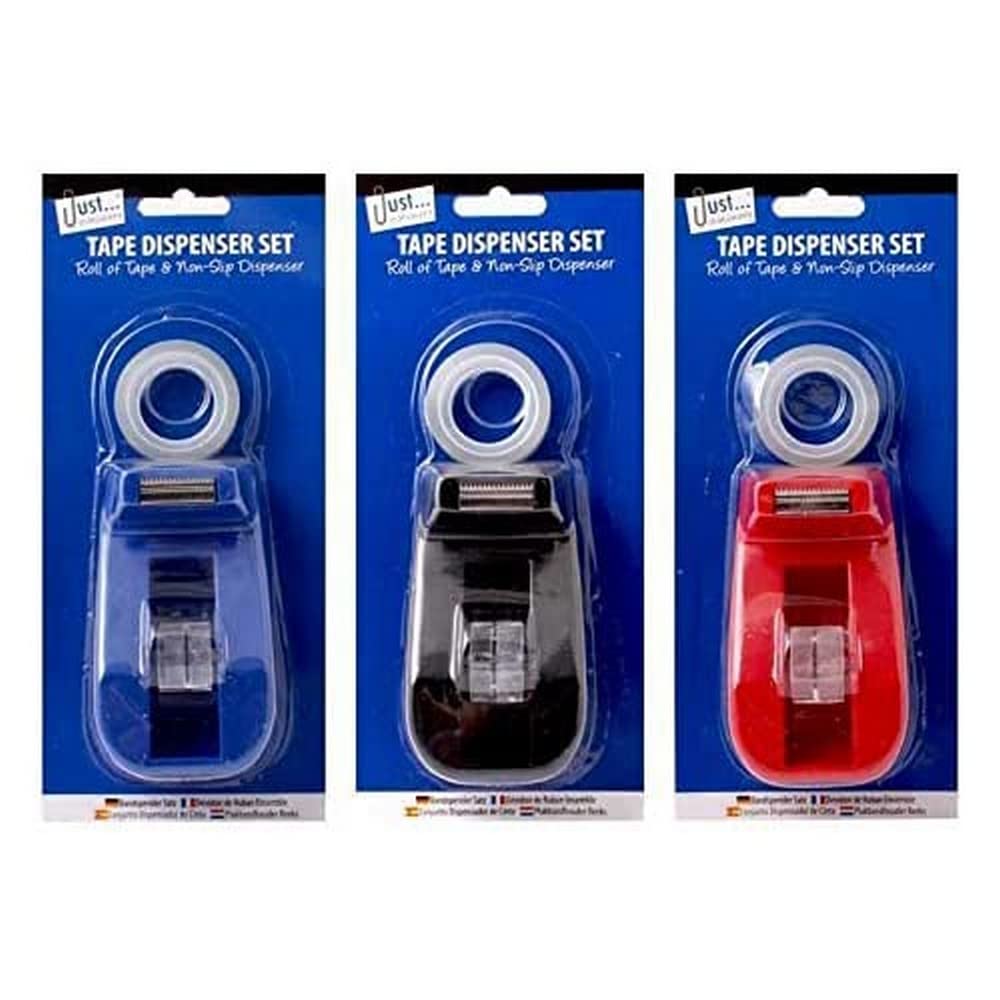 Just stationery Small Desk Tape in Dispenser, 6003 (Assorted Color)