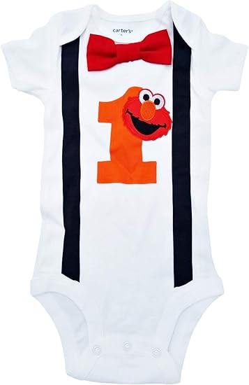 baby boy 1st birthday elmo outfit