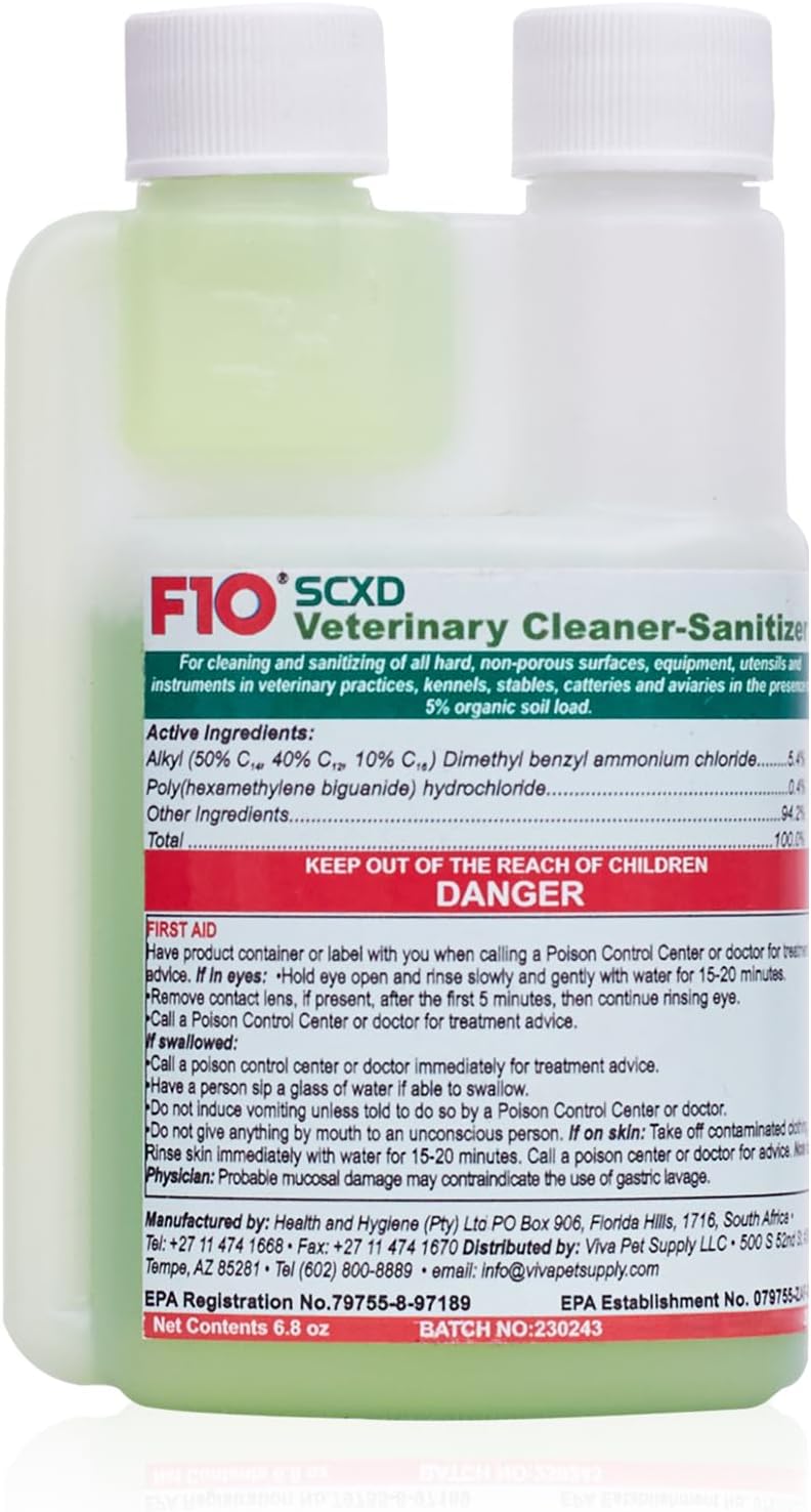 F10 200ml Veterinary Disinfectant Cleaner for Pets Dogs Cats Birds Breeders