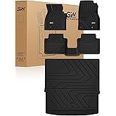 3W Floor Mats & Cargo Liner Fit Mazda CX-50 2023 2024 2025 (Not for Hybrid), TPE All Weather Liners Full Set Mazda CX 50 Accessories All Season Guard Odorless Anti-Slip Black