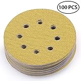 LotFancy 5-Inch 8-Hole 60 Grit Dustless