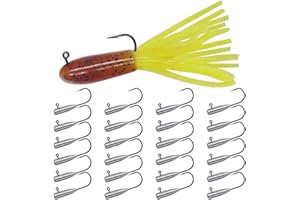 LURELINK Tube Jig Heads for Crappie, Panfish, and Bass Fishing - 24 Pack