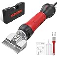 Vkdemer Horse Clippers,600W Professional Electric Horse Grooming Kit, Shaving Equine Clippers for Horses Goat Cattle Large Thick Coat Animals,6 Speeds Heavy Duty Farm Livestock Haircut Trimmer