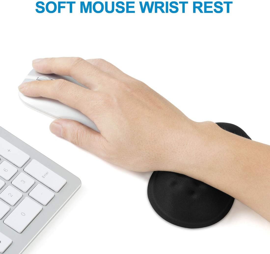 Vankey Soft Memory Foam Mouse Wrist Rest Support, Cool Ergonomic Hand Rest Support for Computer, Laptop, Office, PC Gaming - Massage Holes Design - Easy Typing Wrist Pain Relief and Repair : Office Products