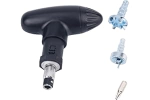 GOKTVAI Golf Shoe Spike Wrench, Iron & Plastic Handle Universal Ratchet Action Spike Remover Golf Cleat Adjustment Tool for Easy Cleat Replacement