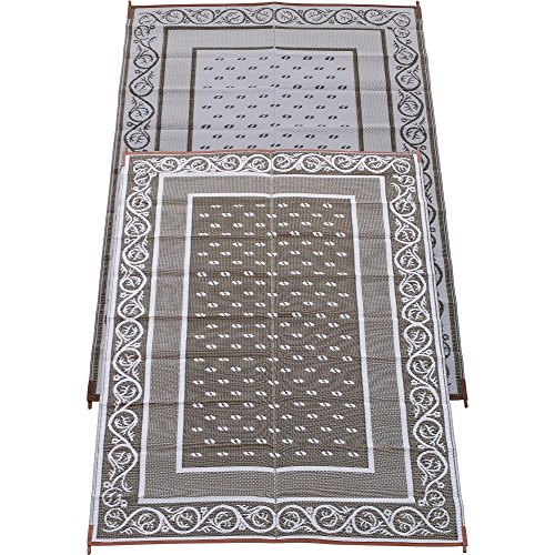Outdoor Reversible Patio/RV Mat, 9ft. x 18ft, Khaki, Model 47948