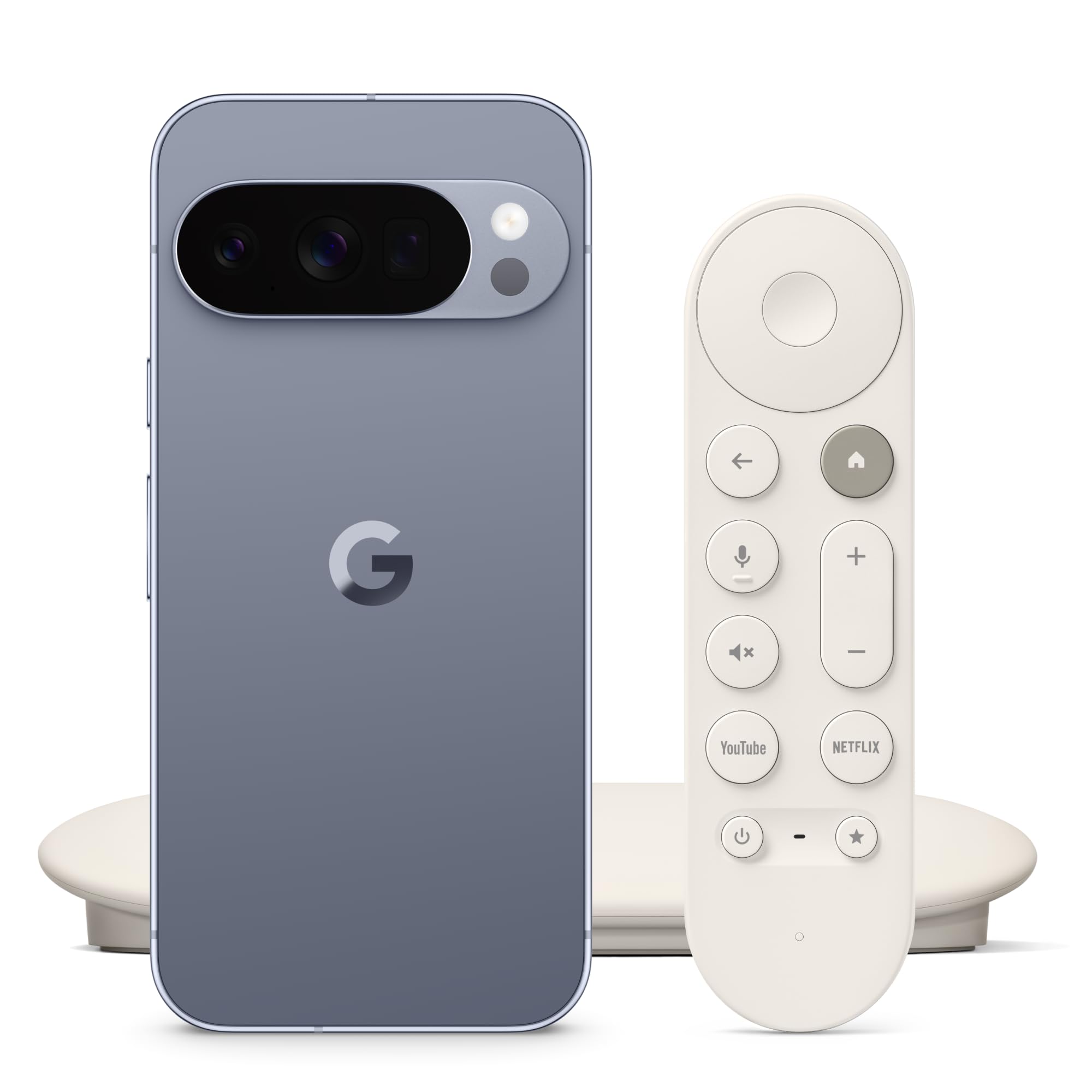 Google Pixel 10 Pro - Smartphone Android Libre con Gemini, batería de más de 24 Horas - Piedra Lunar, 512GB TV Streamer 4K - Streaming rápido de Entretenimiento en 4K con HDR - Porcelana