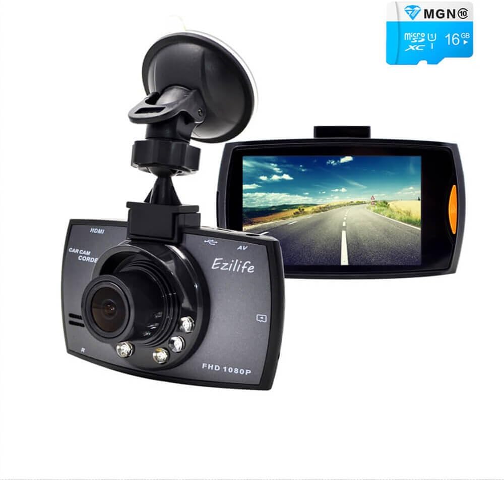 Dash Cam, FHD 1080P Recording with Night Vision G-Sensor Parking Monitor Functions Dash Camera For Cars 2.7 Inch Screen 140 Degree Wide Angle Lens