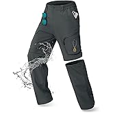 IGOLUMON Mens Hiking Pants Convertible Quick Dry Cargo Pants Water Resistant Lightweight Zip Off Outdoor Pants with 6 Pockets