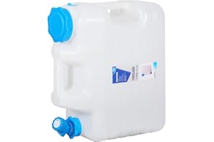 RedSwing 4.9 Gallon/18.5L Portable Water Container with Spigot, Water Storage Carrier for Camping Outdoor Hiking Backpacking, BPA Free, White