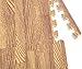 Interlocking Floor Tiles - Interlocking Foam Mats Wood - Wood Interlocking Foam Mats - 12 x 12 Inch (Pack of 9)