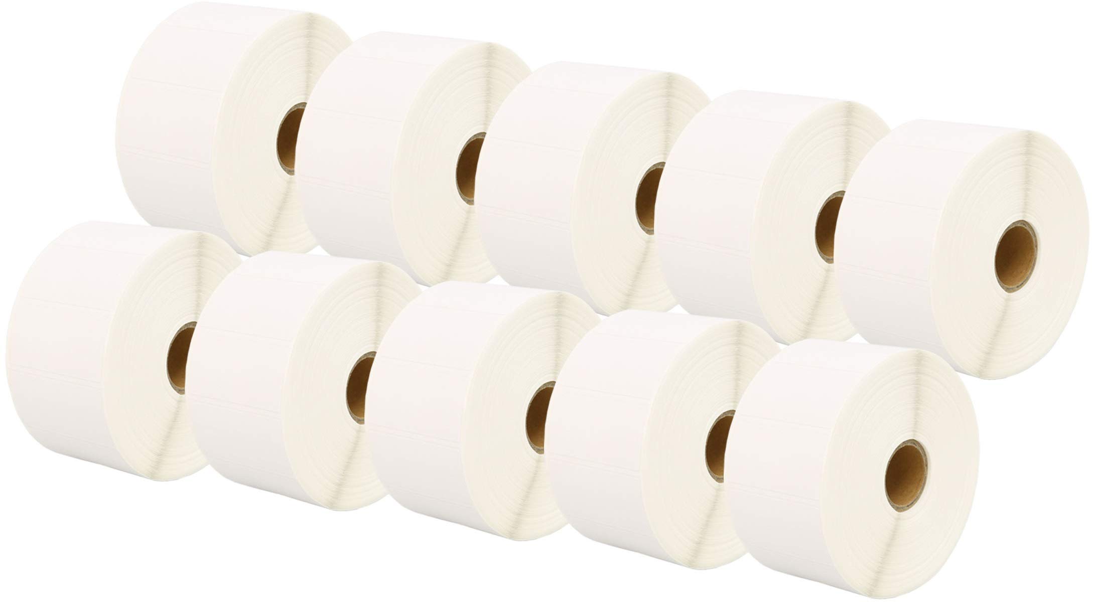 10 Compatible Rolls 50mm x 25mm White Direct Thermal Labels for Zebra GK420d GK420t GC420d GX420d GX420t GC420t GX430t GT800 LP2844 TLP 2844 Citizen CL-S521 CL-S621 CL-S631 (1000 Labels per Roll)