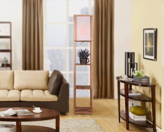 Lightsei Moderne Chinois Simple Bois Table Lampe Vertical